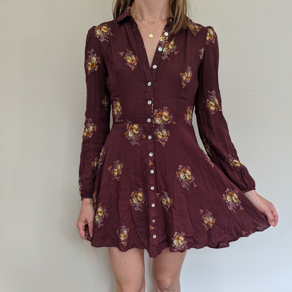 Urban Outfitters Floral Long Sleeve Dress
